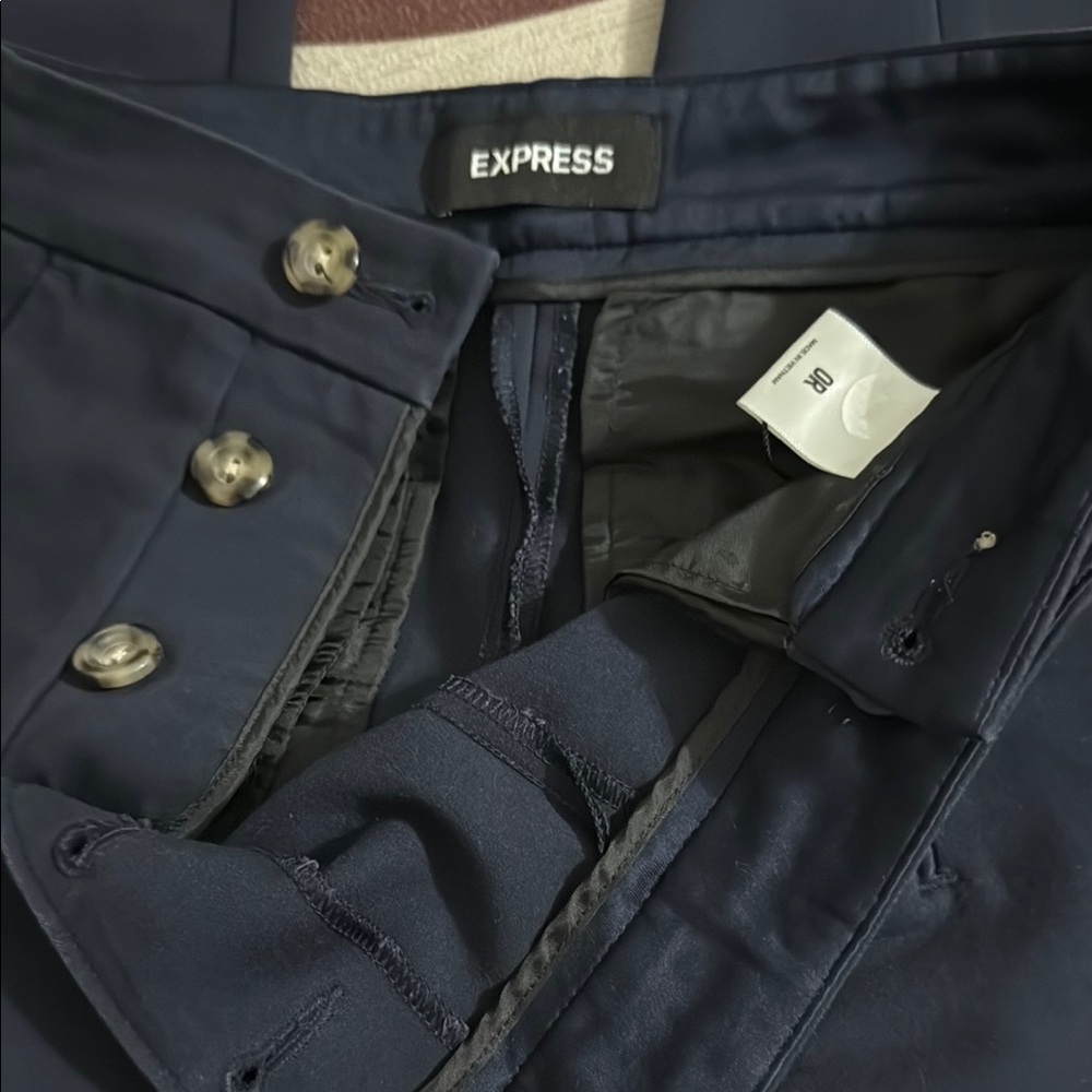 Express Midnight Blue Buttoned Pants